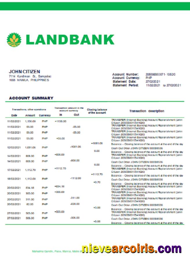 Philippines Land Bank of the Philippines word